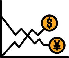 Exchange Rate Volatility Vector Icon Design