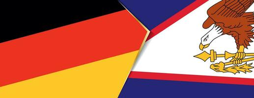 Germany and American Samoa flags, two vector flags.