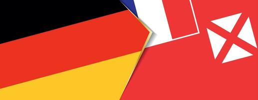 Germany and Wallis and Futuna flags, two vector flags.