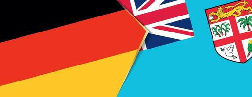 Germany and Fiji flags, two vector flags.