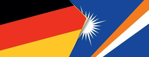 Germany and Marshall Islands flags, two vector flags.