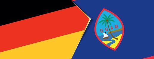 Germany and Guam flags, two vector flags.