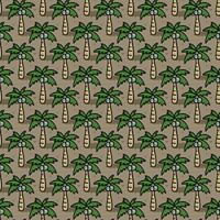 hand drawn coconut trees seamless pattern photo