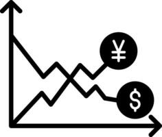 valores mercado volatilidad vector icono diseño