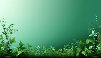 a green wall with a white background AI Generated photo