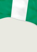 Leaflet design with flag of Nigeria. Vector template.