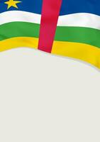 Leaflet design with flag of Central African Republic. Vector template.