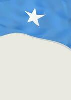 Leaflet design with flag of Somalia. Vector template.