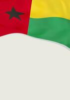 Leaflet design with flag of Guinea-Bissau. Vector template.