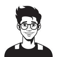 Geek Boy Vector illustration