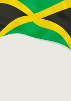 Leaflet design with flag of Jamaica. Vector template.