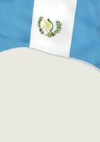 Leaflet design with flag of Guatemala. Vector template.