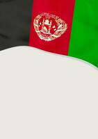 Leaflet design with flag of Afghanistan. Vector template.