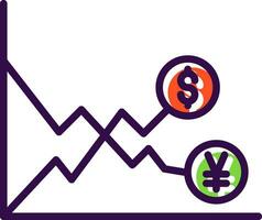 Exchange Rate Volatility Vector Icon Design