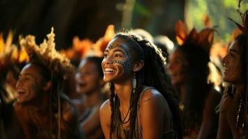 Women at Bali cultural festival. photo