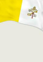 Leaflet design with flag of Vatican City. Vector template.