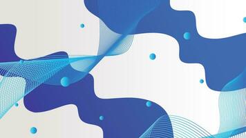 White and blue gradient dynamic fluid shapes abstract background vector