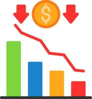 Stock Market Crashes Vector Icon Design