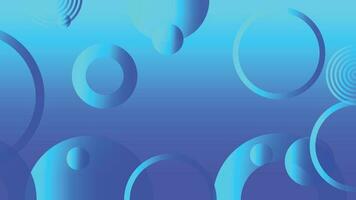 Blue abstract circle gradient modern graphic background vector