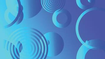 Blue abstract circle gradient modern graphic background vector