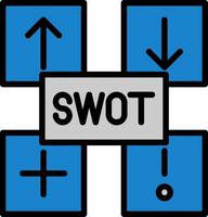 SWOT Analysis Vector Icon Design