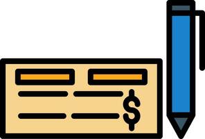 Cheque Vector Icon Design