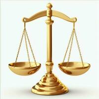 Vintage gold balance scale measure or law justice symbol. Lawyers day or world day of social justice concept by AI Generated photo