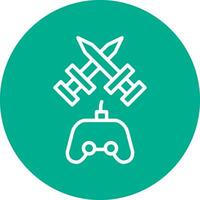 Fighting Game Vector Icon Design