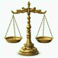 Vintage gold balance scale measure or law justice symbol. Lawyers day or world day of social justice concept by AI Generated photo