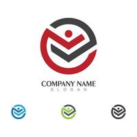 Human character logo sign vector