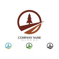 Cedar tree Logo template vector