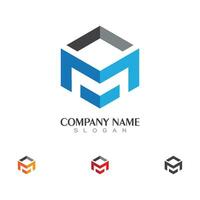 M Letter Logo Template vector