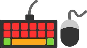 Keyboard And Mouse Vector Icon Design