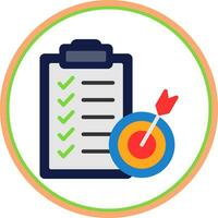 Goal Setting Vector Icon Design