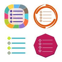 Unique Numbered list Vector Icon