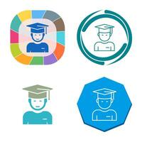 Graduate Student Vector Icon