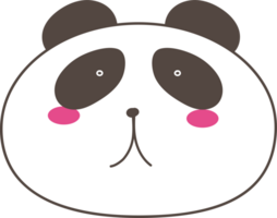 Cute panda cartoon on transparent background. png