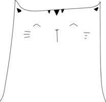 linda gato dibujos animados en transparente antecedentes. png