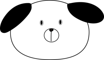 Cute dog cartoon on transparent background. png