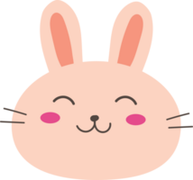 Cute rabbit cartoon on transparent background. png