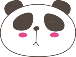 Cute panda cartoon on transparent background. png