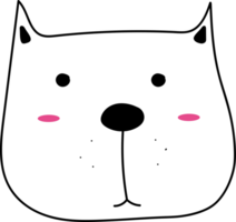 Cute dog cartoon on transparent background. png