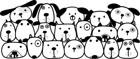 Cute dog cartoon on transparent background. png