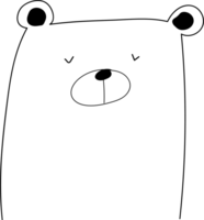 Cute bear cartoon on transparent background. png