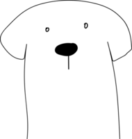 Cute dog cartoon on transparent background. png