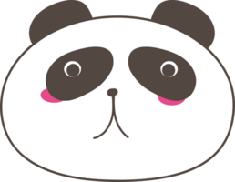 Cute panda cartoon on transparent background. png