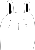 Cute rabbit cartoon on transparent background. png