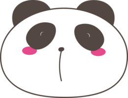 Cute panda cartoon on transparent background. png