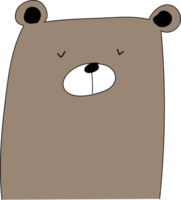 carino orso cartone animato su trasparente sfondo. png