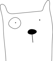 Cute dog cartoon on transparent background. png